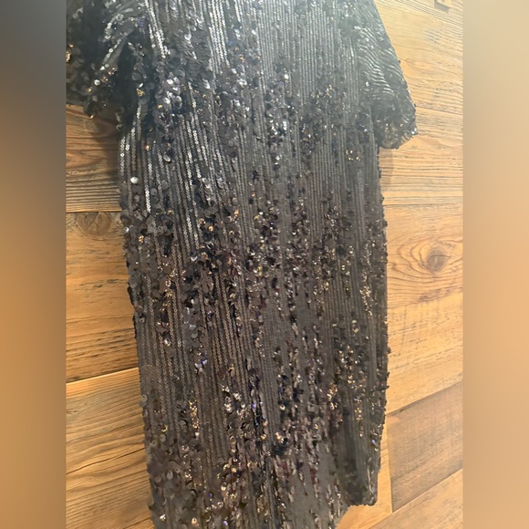 Zara Black Sequin Mini Dress - Picture 4 of 8